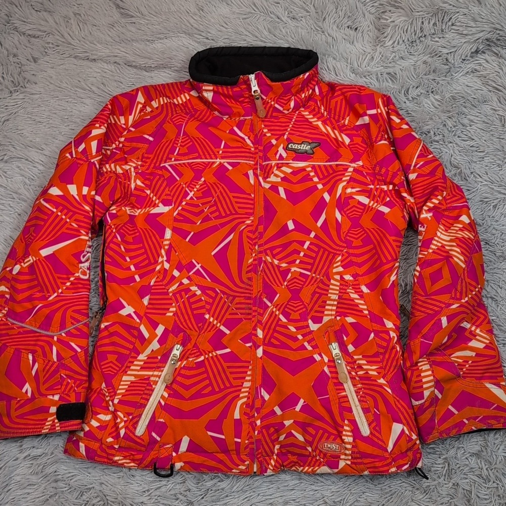 Castle X Jacket Womens‎ S Sport Ski Snowmobile Zip Up Pockets Vented Athletic